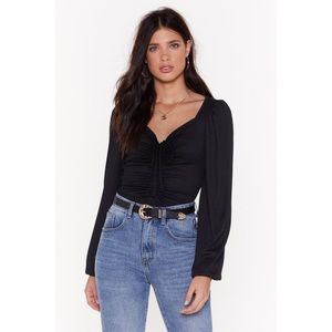 Nasty Gal Ruched Front Bodysuit